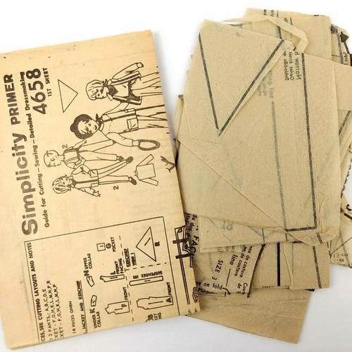 Simplicity 4658 Child Unisex Size 3 Pants Jacket Kerchief Vintage 1960s Complete - Foto 3 di 4
