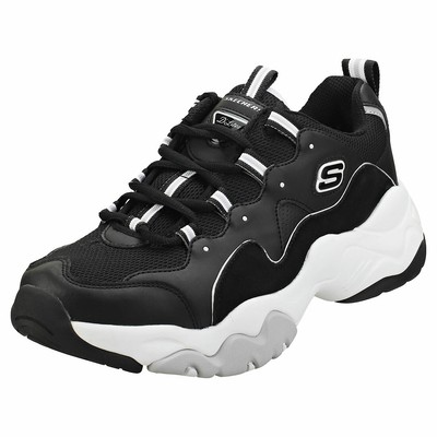 skechers black and white trainers