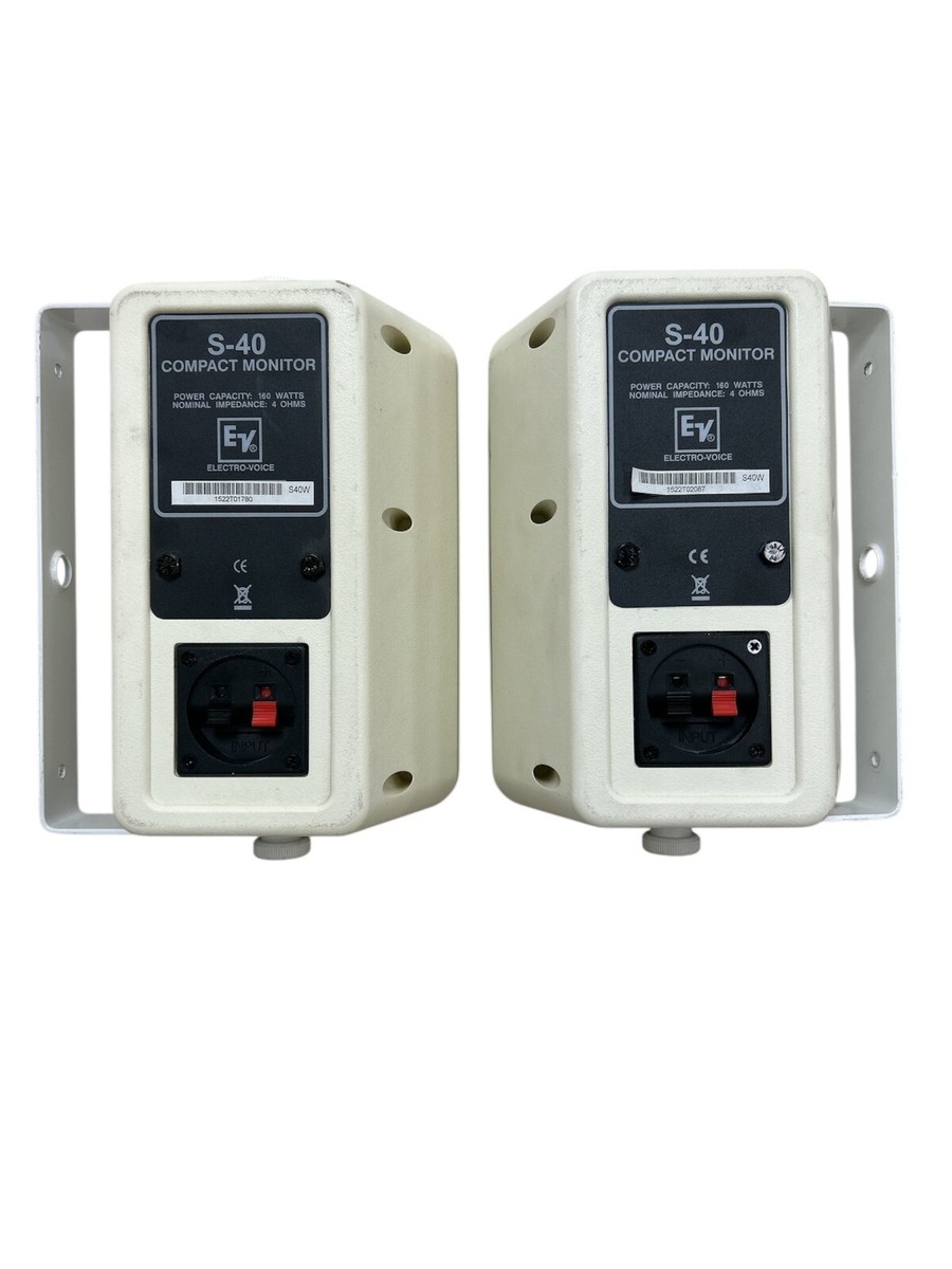 ELECTRO VOICE S-40 コンパクトモニタースピーカー ペア EV 2x EV Electro-Voice S-40 Speaker & Mount / White | eBay