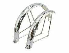 NEW! Original 20" LOWRIDER FLARED DUCKTAIL ADJUSTABLE FENDER SET IN CHROME.