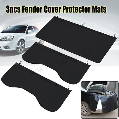 3pcs Magnetic Fender Cover Mechanic Paint Protector Work Mat Pad