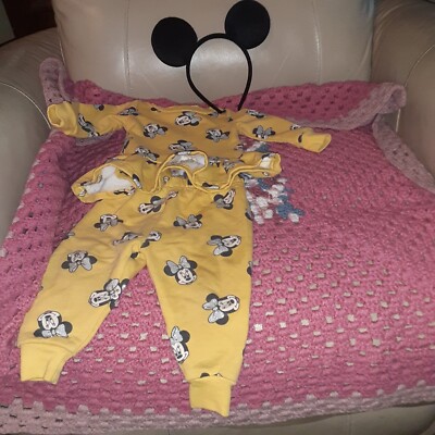 Disney Baby Girl Sweatsuit Set Minnie Mouse Fleece Sweatshirt & Pants