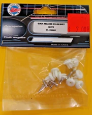 WORLD MODELS MFG. Co.  PN#1208042  ~ NIP ~ Quick release nylon rivet White