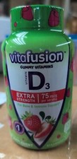 Vitafusion Vitamin D3 Gummy Vitamins for Bone  Immune System Support Strawberry