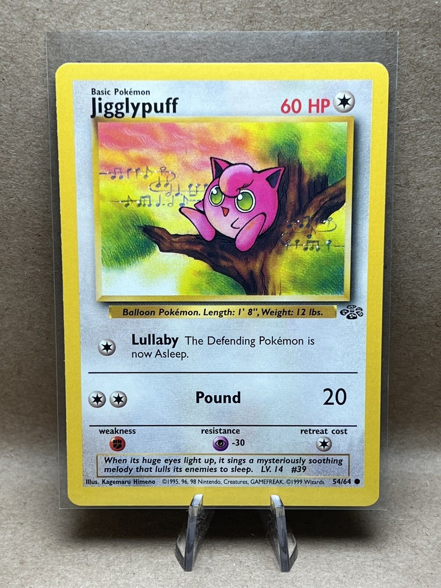 1995, 96, 98 Pokemon Card **Jigglypuff** - Jungle Set 54/64 1995, 96, 98 Pokemon Card **Jigglypuff** - Jungle Set 54/64