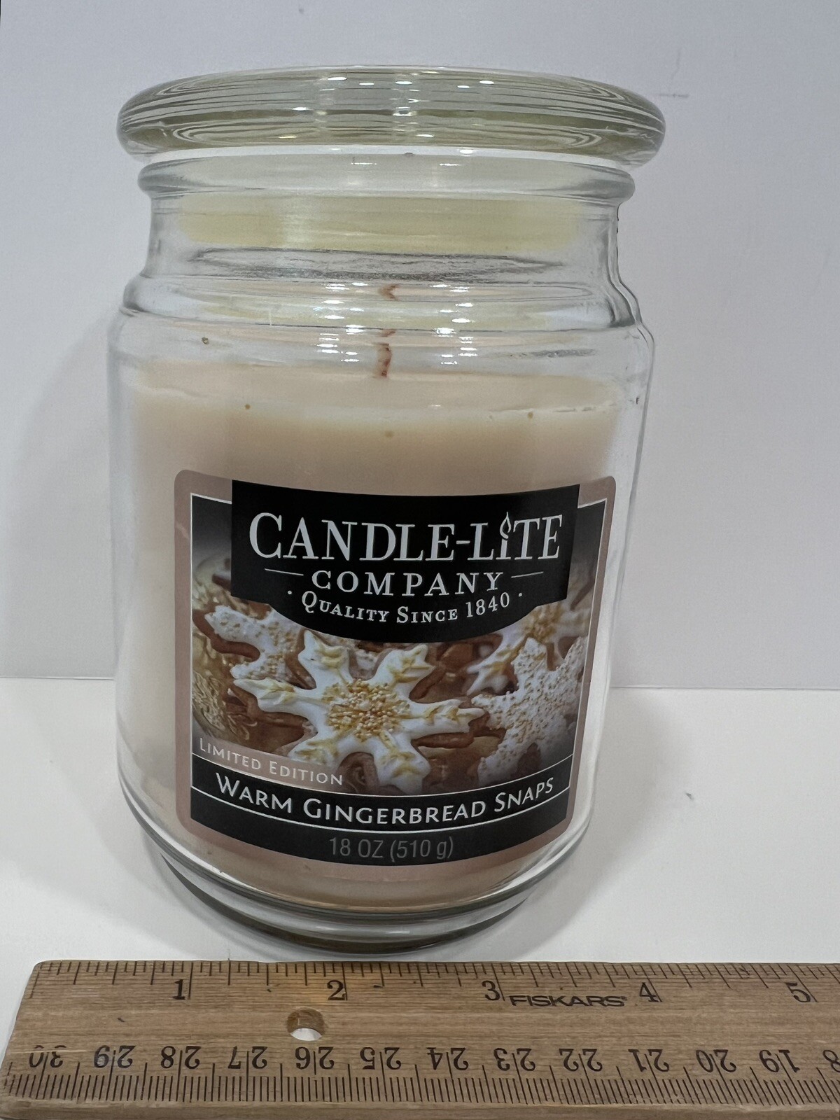 CandleLite Company 18 oz New Candle, Warm Gingerbread Snaps, Limited