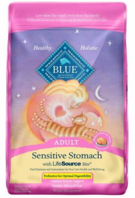 Blue Buffalo Sensitive Stomach Natural Adult Cat Dry Food - 15 lb