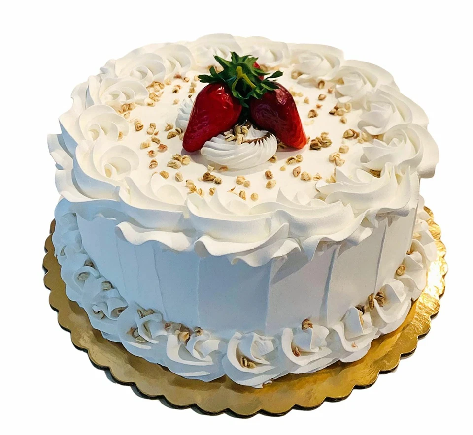 DEZICAKES Fake Cupcakes & Cake Artificial Food Vanilla Whipped Cake Strawberry