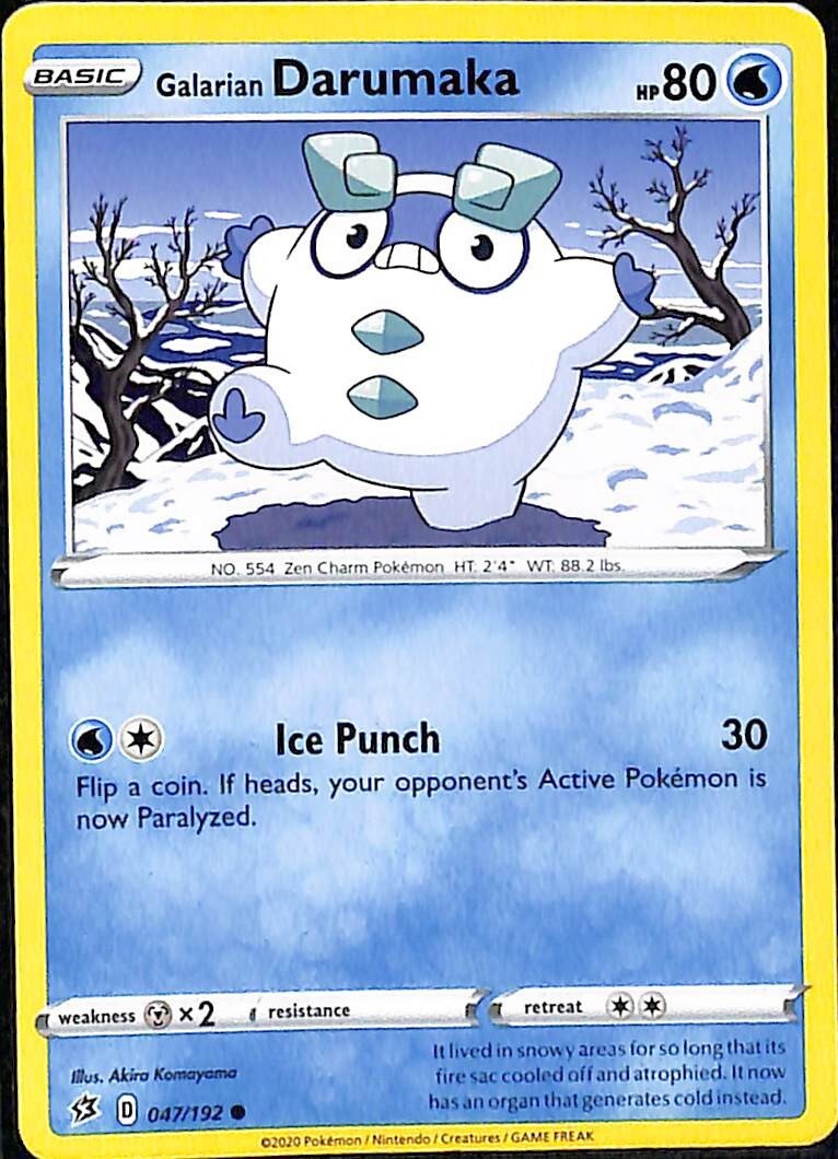 47/192 Galarian Darumaka - Rebel Clash - Common Pokemon TCG Card