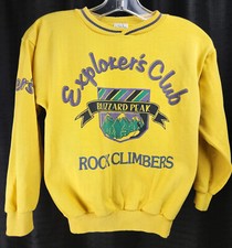 VTG 90s Blizzard Peak Explorer's Club Youth Crewneck Sweatshirt OUR GANG USA