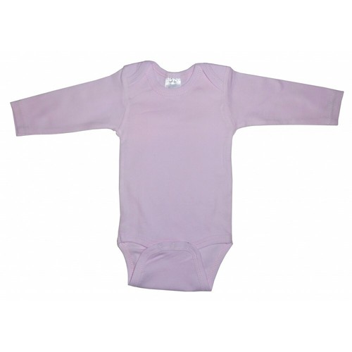 Girls Infant Bodysuit Jumpsuit Pastel Long Sleeve 3 Pack 100% Cotton Stretch Sm - Picture 3 of 7