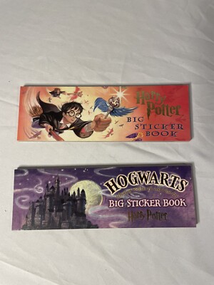 Harry Potter and Hogwarts Big Sticker Book 2000 Cedco Lot of 2