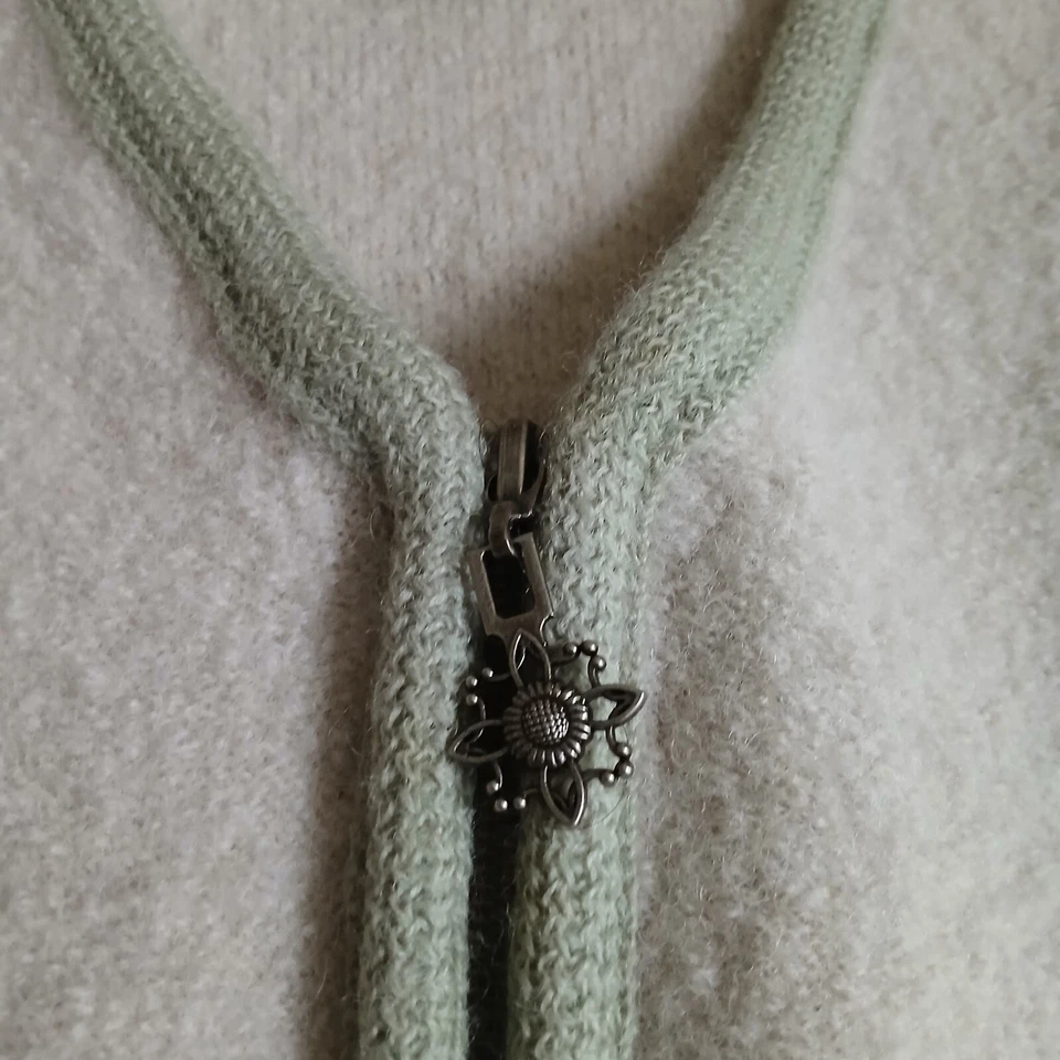 Cabelas 背心女式 2 件羊毛拉链刺绣复古 90 年代奶奶见测量 — 第 4/4 张图片