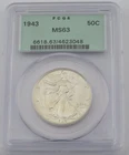 1943 P 50c Walking Liberty Half Dollar Coin - PCGS MS63 Green Label # 4623048