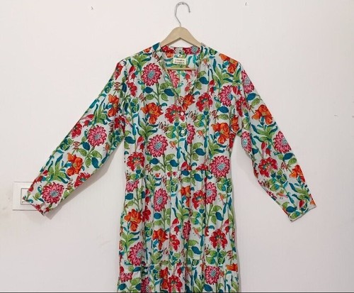 Women's Long Sleeve Floral Midi Shirtdress - A New dresses - Picture 13 of 15