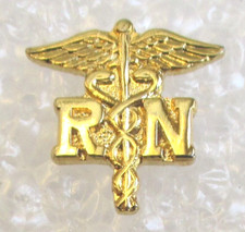 Registered Nurse RN Tie Tack - Nursing Pin Medical Caduceus