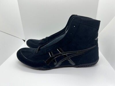 asics Boxing Wrestling Shoes Black Black Line Black 1083A001 New