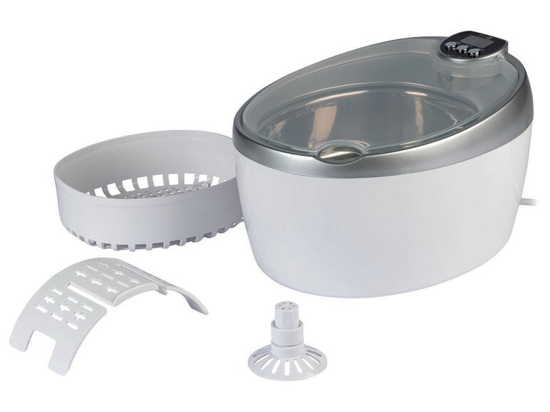 Nettoyeur ultrasons en acier inoxydable Silvercrest 50W avec cuve éclairée
