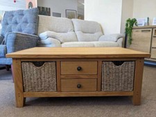 Corndell Burford Coffee Table with Baskets & Drawers - Brand New & Perfect