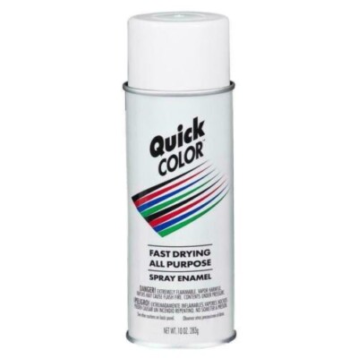 Quick Color Spray Enamel Gloss White Modeling and Craft Paint 10 