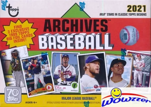 2021 Topps Archives Baseball EXCLUSIVE Sealed Blaster Box-1989 Topps Big Foil!