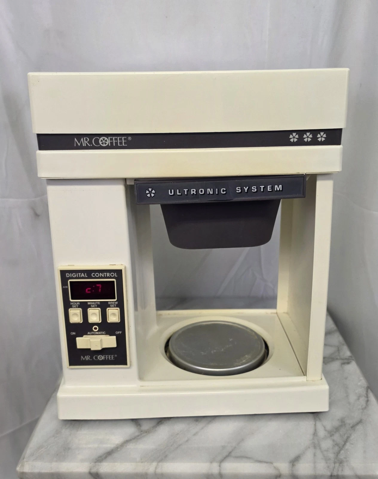 1980s Mr. Coffee 10 Cup Automatic Coffee Maker 80s Vintage Digital Control Works