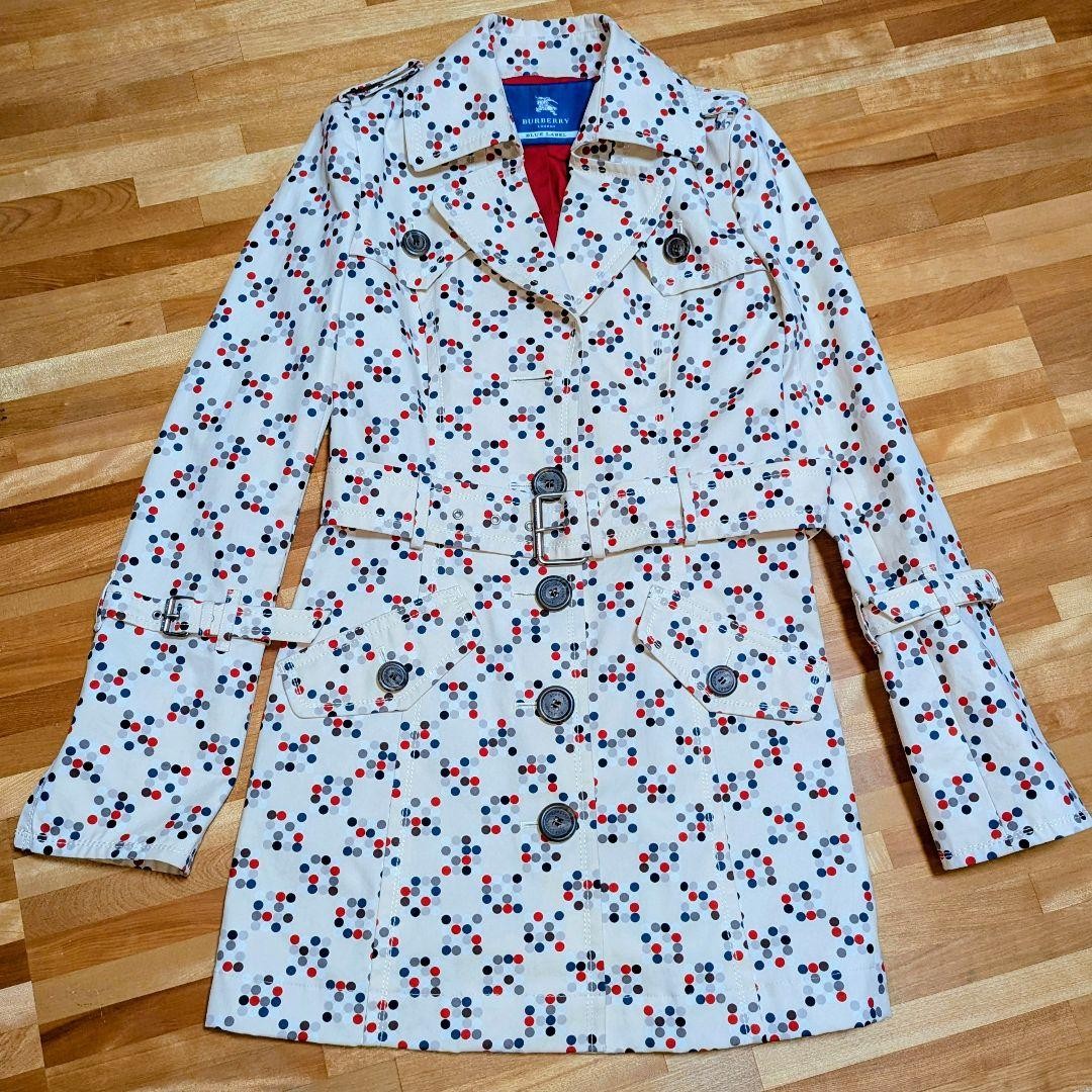 Vintage Burberry Blue Label Trench Coat Polka Dot US S 999 Japan thumbnail 9