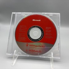 Vintage 2004 Microsoft IntelliType Pro  IntelliPoint 5.1 Keyboard Mouse CD-ROM