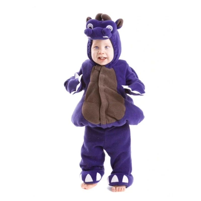 Antiguo Disfraz de Halloween Vintage Azul Marino Púrpura Dragón Niño Pequeño Talla 12-18 meses Foto 2 de 4