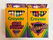 Vintage Crayola Gem Tones And Neons Crayons Light wear. See photos.
