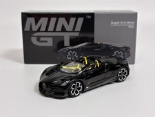 Bugatti W16 Mistral Black LHD 1:64 Scale Mini GT MGT01058L