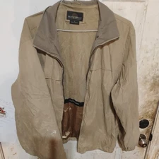 Weatherproof Garment Co. Jacket Mens Sz XL Brown Windbreaker Zip Up Vintage