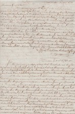1788, RARE, Slave trade letter, re: purchase of slaves in Jamaica, Calvert/King