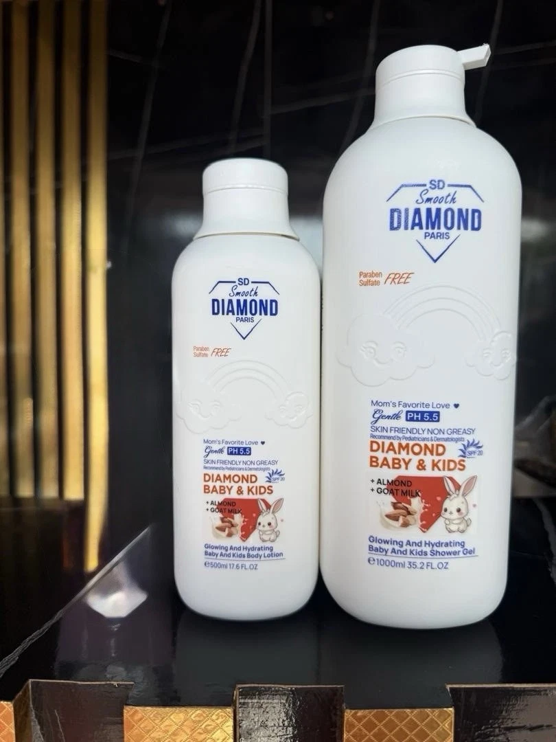 Smooth Diamond Goat Milk Glowing Baby Lotion 500ml + Shower Gel 1000ml -2pcs Set
Opens in a new wind