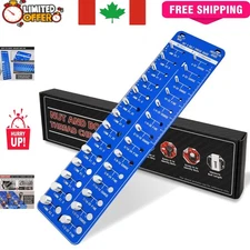 Precision Thread Checker Gauge - 28 Sizes Identified in Blue, Durable & Compact