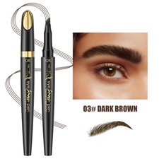 Waterproof Eyebrow Pencil 4-Prong - Smudge-Proof Long-Lasting Easy Application