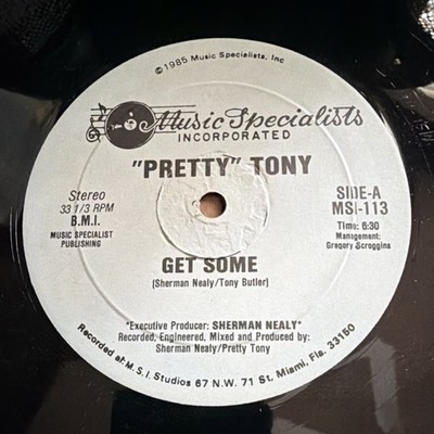 Pretty Tony Get Some Vinyl Music Specialists 1980s Black 12'' 33 Single