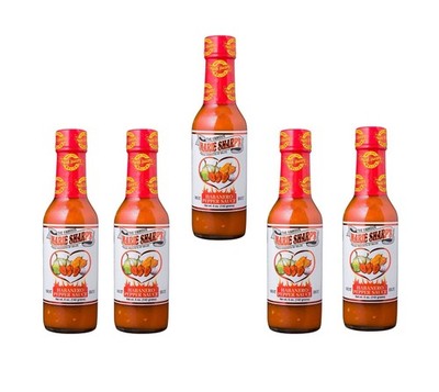 5 Pack Marie Sharp s Original Habanero Pepper Sauce 5 oz Bottles   Authentic