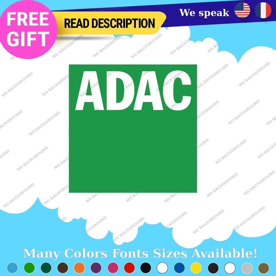 Fits ADAC Club Deutch Decals Stickers Vinyl German Automobile  Car Tuning VW BMW - Imagem 2 de 4