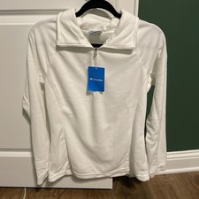 Columbia Sportswear Women's Glacial IV Half Zip Fleece White MSRP 45 Size M