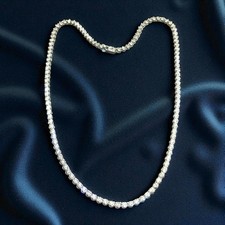 Stunning 5.75 Cts Round Brilliant Cut Natural Diamonds Unisex Necklace 14K Gold