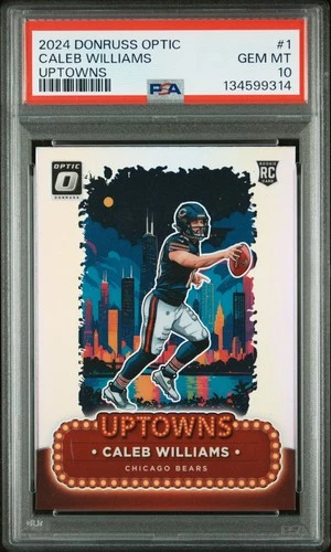 2024 PANINI DONRUSS OPTIC UPTOWNS #1 CALEB WILLIAMS ROOKIE RC PSA 10
