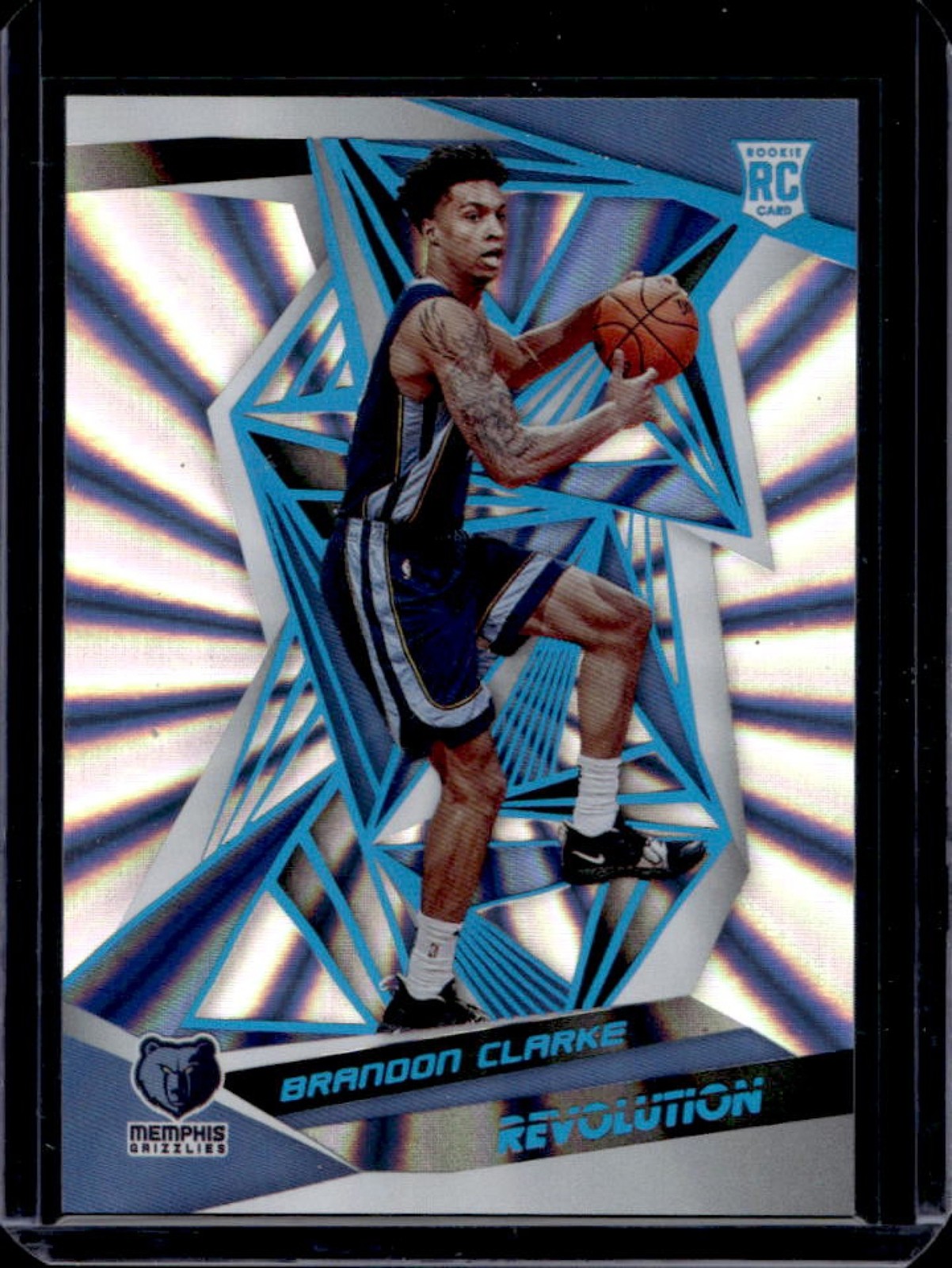 2019-20 Panini Revolution Brandon Clarke RC Sunburst Rookie #/75 Grizzlies