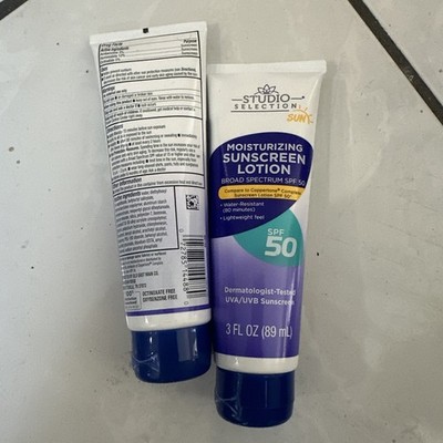 Lot of 2 Studio Selection Moisturizing Sunscreen Lotion SPF 50 EXP 12/26