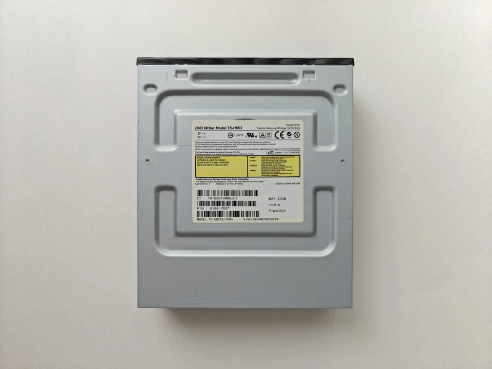 Unidad de grabadora de DVD SATA Toshiba Samsung TS-H653 CD DVD±RW Foto 2 de 4