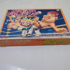 Superstar Pro Wrestling Famicom software with box and no instructions #dc7638