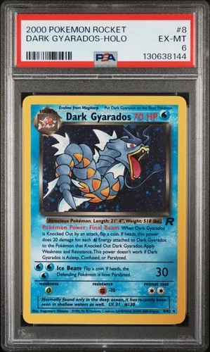 2000 Pokemon Rocket Dark Gyarados-Holo 8 PSA 6