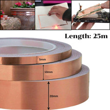 25m Adhesive Copper Slug Tape Snail Barrier Conductive Pest Repellent Guitar EMI