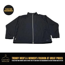 Nike Golf Storm Fit Jacket Mens XL Black Windbreaker Full Zip Deep Pockets 8491
