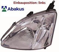 Abakus 217-1137L-LDEM1 Hauptscheinwerfer Links Scheinwerfer FüR Honda